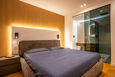 Foto di una camera da letto minimalista