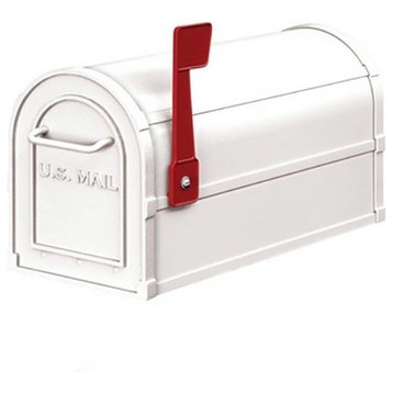 Salsbury HD Rural Curb Side Mailbox, White