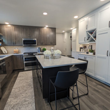 Stunning Kitchen Transformation Done in Ebony, White and Shale Colors