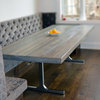 Reclaimed Rustic Wood Gray Modern Dining Table