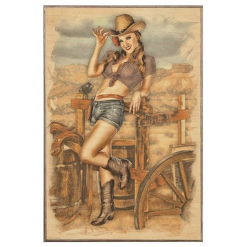 Cowgirl Kayla - Revisited, Birch Wood Print