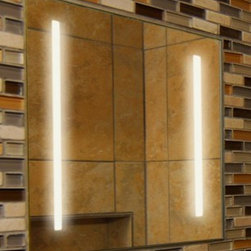 Kimball & Young Aptations Clear Mirror ShowerLite Series 12" x 12" Heated Fog-Fr - Bath Products