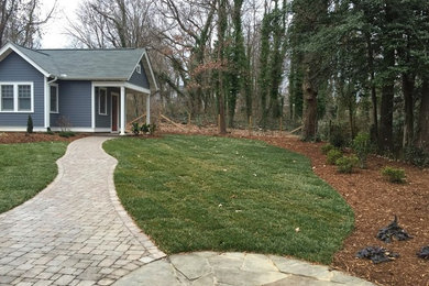 Example of an arts and crafts exterior home design in Raleigh