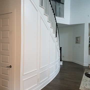 Curved Staircase Applied Block Panels