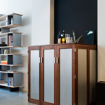 Metallic Wine Cabinet