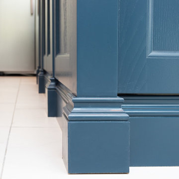 Shaker Kitchen with Stone Blue Island