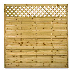 Horizontal Lattice Top Fence Panels - Home Fencing And Gates