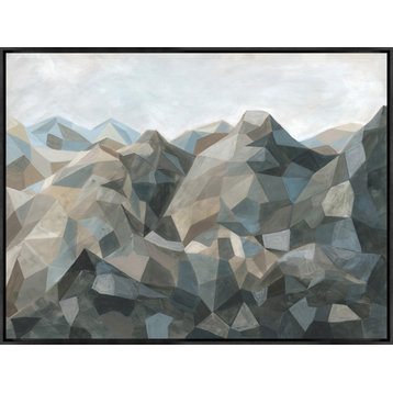 48x36 The Rocky Mountains II, Framed Artwork, Black
