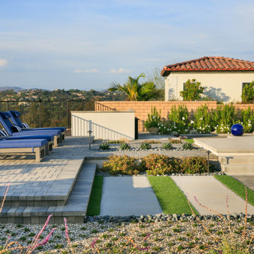 Modern outdoor entertainer in Carmel Valley