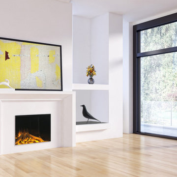 8 Tips for Breaking Up a Large Wall with a Linear Fireplace
