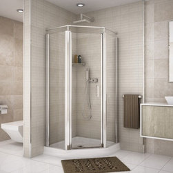 Fleurco Banyo Amalfi Neo 36" x 36" Frameless Neo Angle Sliding Shower Doors EAN3 - Shower Doors