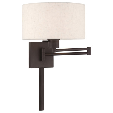 Livex Lighting Bronze 1-Light Swing Arm Wall Lamp