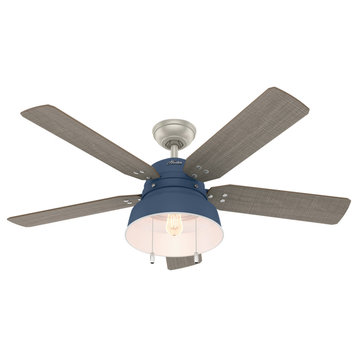 Mill Valley 1 Light 52" Outdoor Fan, Indigo Blue