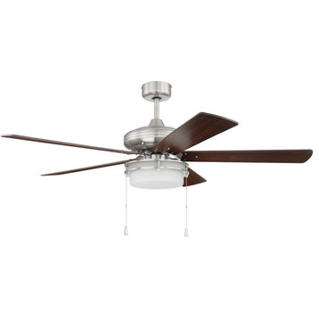 Craftmade STO525 Stonegate 52" 5 Blade LED Indoor Ceiling Fan - Brushed