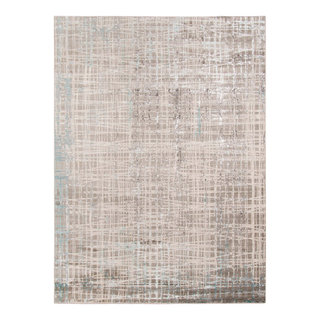 Luxe Weavers Abstract Modern Fringe Pink 2x3 Area Rug