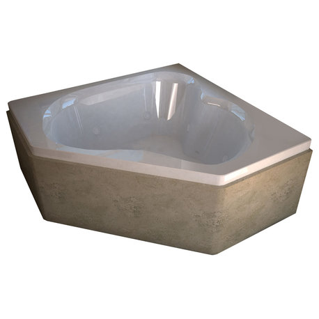 Atlantis Whirlpools Cascade 60 x 60 Corner Air & Whirlpool Jetted Bathtub
