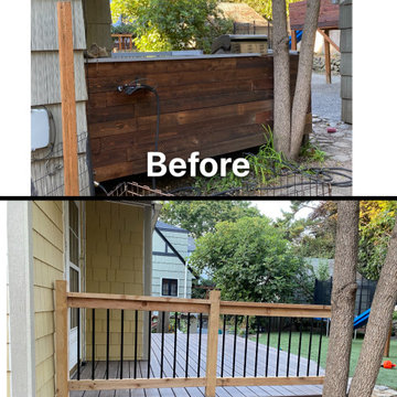 Decking Railing Before and After