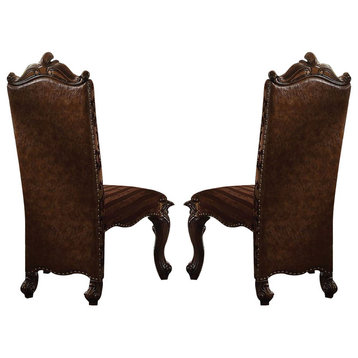 ACME Versailles Side Chairs, Light Brown/Cherry Oak, Set of 2, Light Brown/Cherr