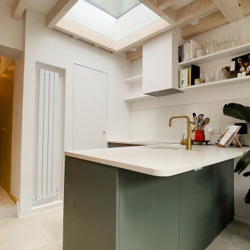 Colorful kitchen and garden renovation in Dulwich