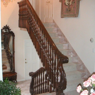 Hand Carved Handrail and Baluster
