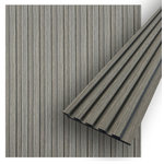 CONCORD WALLCOVERINGS - Waterproof Slat Panel, Grey, Pack of 6 - Concord Panels Design: Our wall panels offer countless possibilities to creatively design your interior and to set natural accents. In our assortment you will find a variety of wall panels, which are available in a range of wood grain finishes.