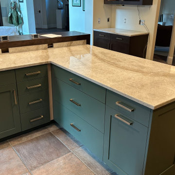 Gig Harbor Kitchen Island — Taj Mahal Quartzite