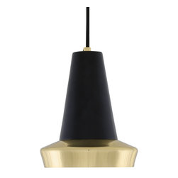 MALABO POLISHED BRASS AND MATTE BLACK PENDANT - Pendant Lighting