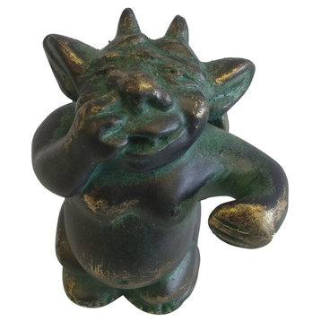 Rano, the Helper Gargoyle Desktop Sculpture - Bronze Finish