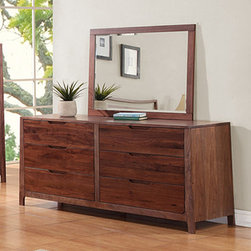Cosmo Double Dresser with Mirror - Dressers