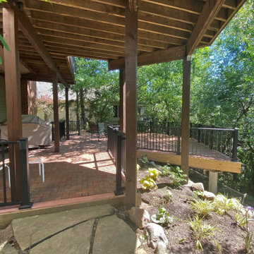 Cantilevered Brick Patio