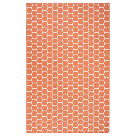 Nourison Twist Reversible 5' x 7' Coral Modern Rug