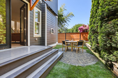 Example of an arts and crafts deck design in Seattle