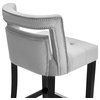 Hart Grey Velvet Counter Stool - Grey