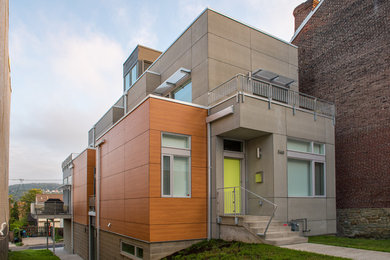 Example of a minimalist exterior home design in Other