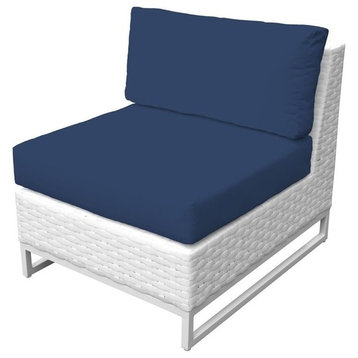 TKC Miami Armless Patio Chair in Navy (Set of 2)