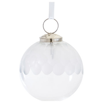 Clear Glass Ball Ornament, Set of 6