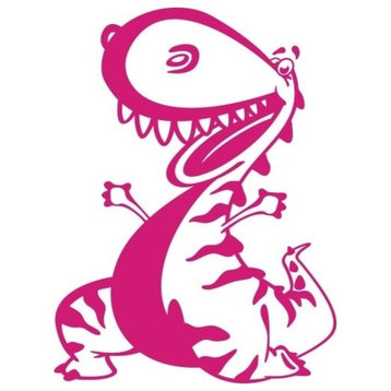 Little Dino Wall Decal, Pink, 16"x21"