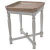 Whitewashed Farmhouse Alcott Side Table 20"X20"X25"