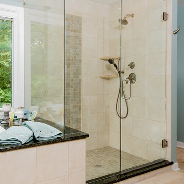 Traditional Bathroom with Beautiful Granite Tops