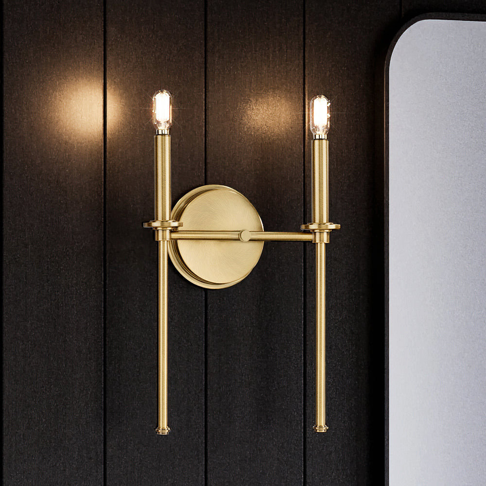 Luxury Contemporary Wall Sconce, Olde Brass - Transitional - Bathroom ...