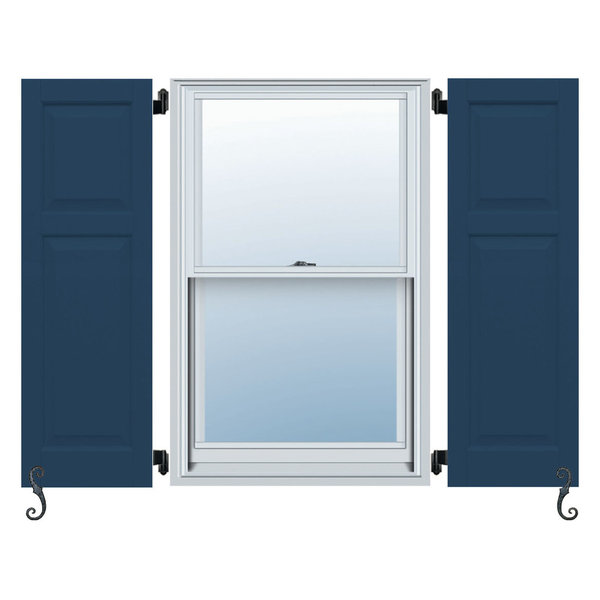 15x60 Atlantic Classic Offset Panel, Raised Panel Shutters, Deep Sea B