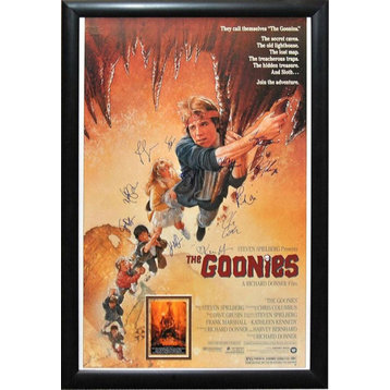 Goonies Signed Movie Poster, Custom Frame