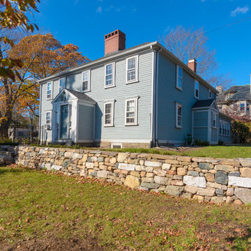 Melrose- Historic home front wall, steps & brick path