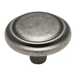 Cosmas - Cosmas 799WN Weathered Nickel Cabinet Round Knob, 1-1/4" Diameter, Set of 5 - Cabinet And Drawer Knobs
