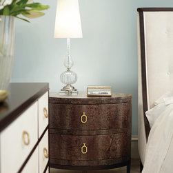 Bedroom Collection: Jet Set Oval Nightstand by Bernhardt - Nightstands And Bedside Tables