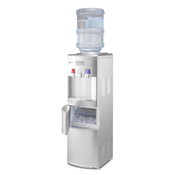 Costway Top Loading Water Dispenser W/Built-In Ice Maker Machine Hot Cold Water
