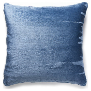 Polar Bear Pillow, Blue Frost, 22" X 22"