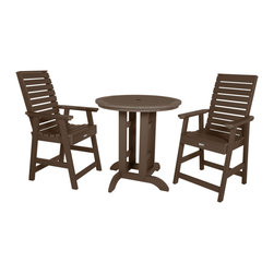 Highwood USA - Weatherly 3-Piece Counter-Height Dining Set - Outdoor Pub And Bistro Sets