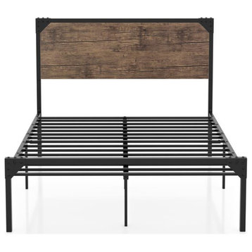 Furniture of America Budenholz Metal Full Platform Bed in Brown