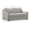 Garcelle 2 Piece Sofa and Loveseat Stain-Resistant Fabric Set, Gray